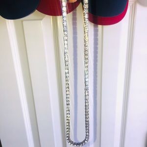 14K White Gold Tennis Chain